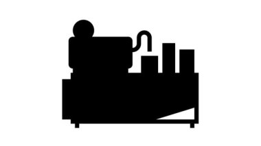 uyuşturucu üretim makinesi çizgi canlandırması