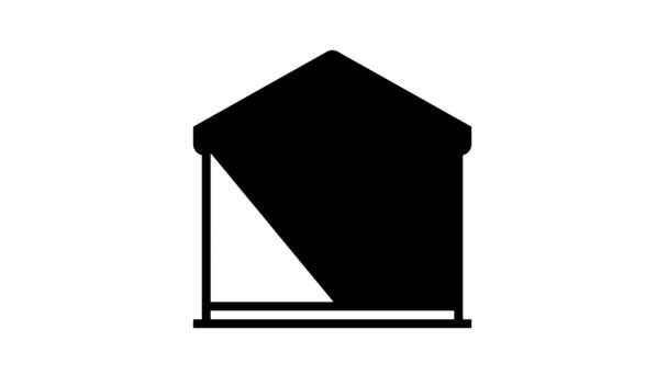 Huis reparatie lijn pictogram animatie — Stockvideo