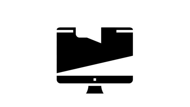 计算机音频读物，用于盲人人字形图标动画 — 图库视频影像