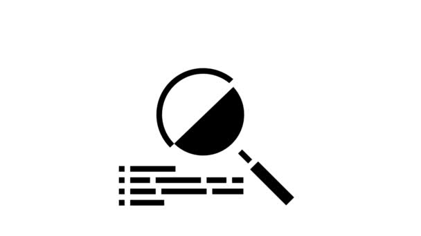 Código de pesquisa glifo ícone animação — Vídeo de Stock