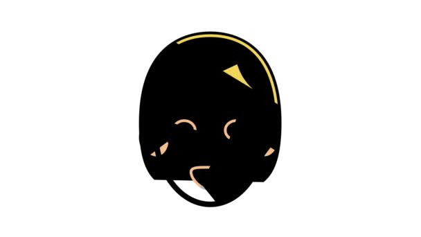 Gezichtscrème masker kleur pictogram animatie — Stockvideo