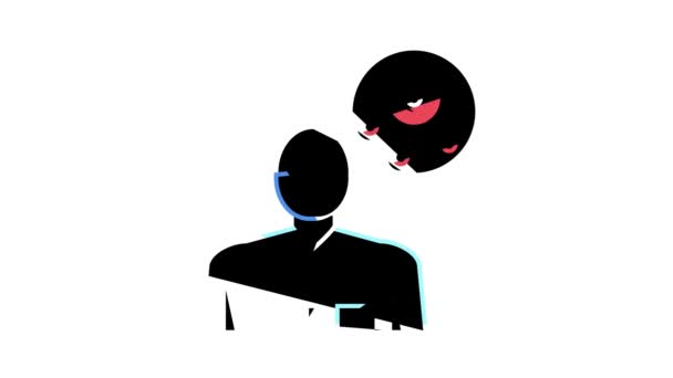 Dermatologi medicinsk specialist färg ikon animation — Stockvideo