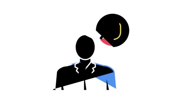 Animasi ikon warna spesialis gastroenterologi medis — Stok Video
