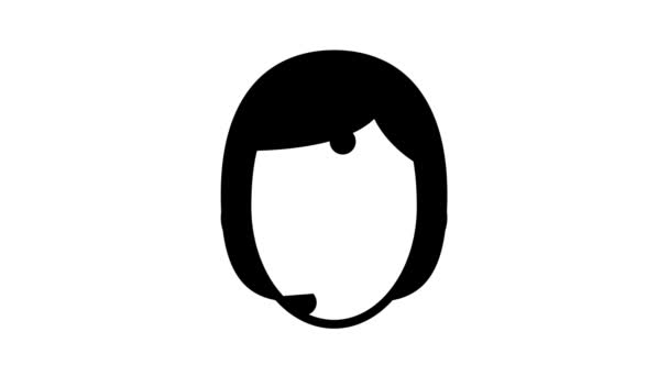Ansikte akne linje ikon animation — Stockvideo