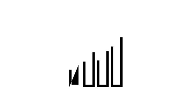 Carrière groei lijn pictogram animatie — Stockvideo
