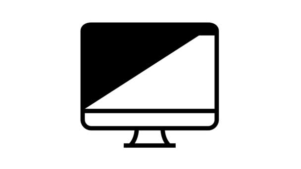 Projektowanie obuwia komputer ekran linii animacja ikona — Wideo stockowe