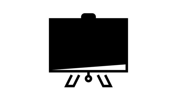Plan præsentation linje ikon animation – Stock-video