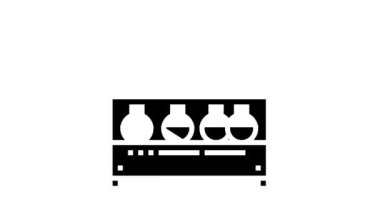 İlaç imalatı malzemeleri kabartma simgesi animasyonu