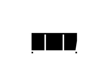 işçi kontrole üretim süreci glyph simge animasyonu