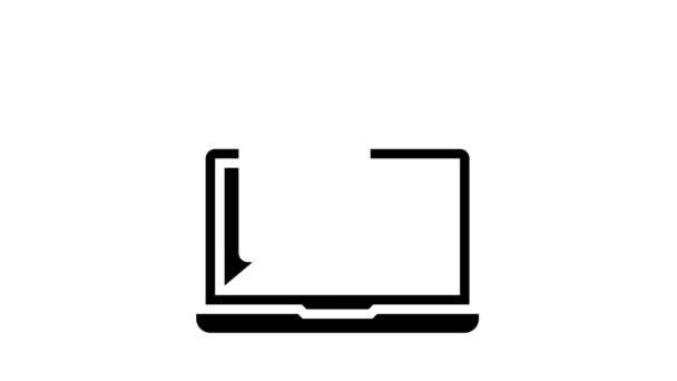 Dator kalkylator glyph ikon animation — Stockvideo