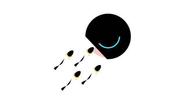 Sperma petesejt szín ikon animáció — Stock videók