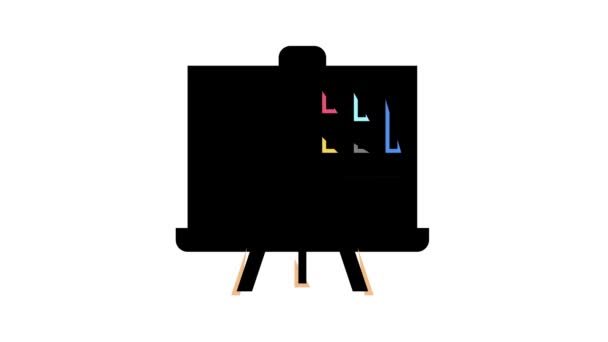 Gráficos geek cor ícone animação — Vídeo de Stock
