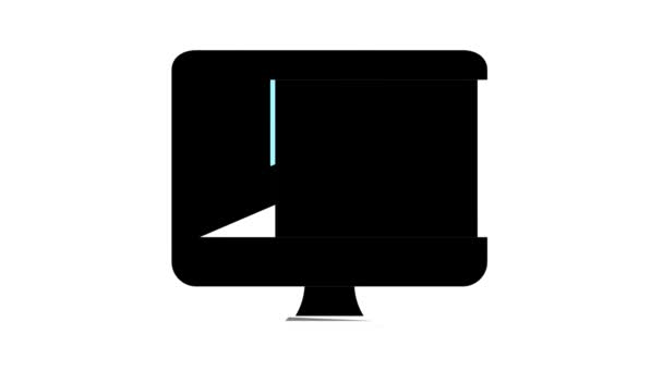 Codificação código geek cor ícone animação — Vídeo de Stock