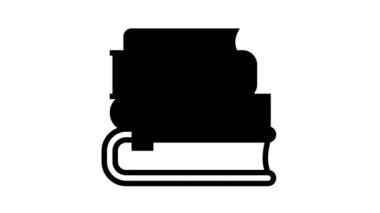 Kitap okumak inek satırı simgesi canlandırması