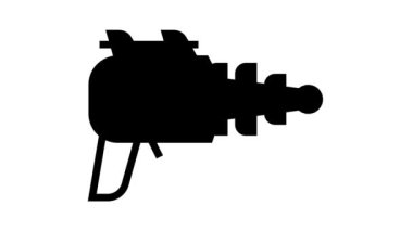 Fütürist silah ineği çizgi simgesi canlandırması