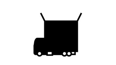 ürün ulaşım kargo hattı simgesi canlandırması