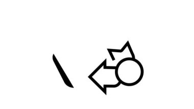 İşaret çizgisi simgesi canlandırması geri dönüşümü