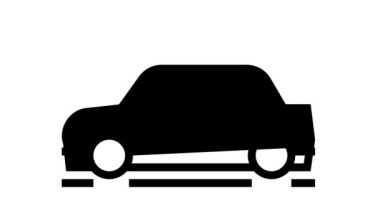araba aerodinamik test çizgisi simgesi canlandırması