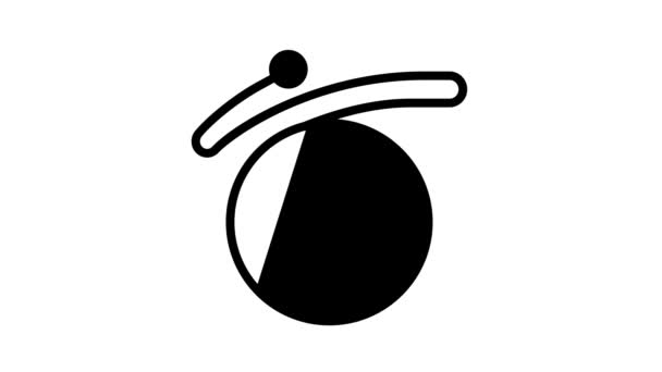 Yo-yo spelen tool lijn pictogram animatie — Stockvideo