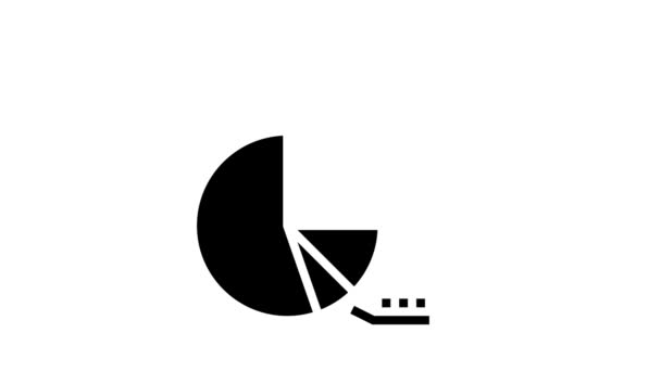 Diagram market research glyph icon animation — Stock Video