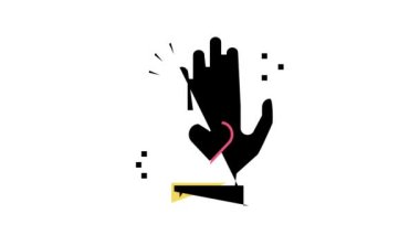 Palmiye rengi simgesi üzerindeki kalp canlandırması