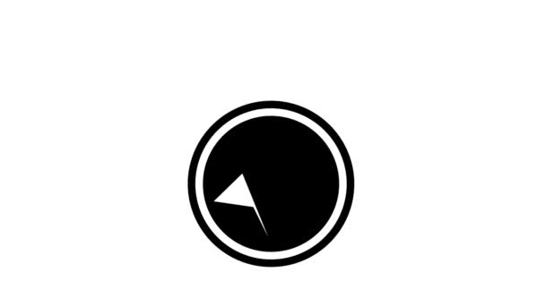 Yo-yo spelen tool glyph pictogram animatie — Stockvideo