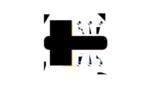 Animation eines elektronischen Passworts mit farbigem Symbol — Stockvideo