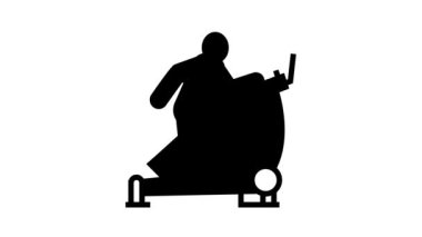 koşu bandı spor malzemesi çizgisi canlandırması