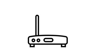 wifi router parola çizgisi canlandırması