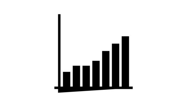 Statistiques de croissance page sociale ligne icône animation — Video