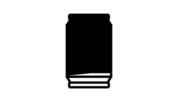 Energia bebida linha ícone animação — Vídeo de Stock