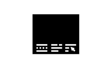 Web sitesi glyph simge animasyonuna reklam pankartı