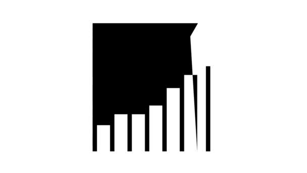 Statistiques de croissance page sociale glyphe icône animation — Video