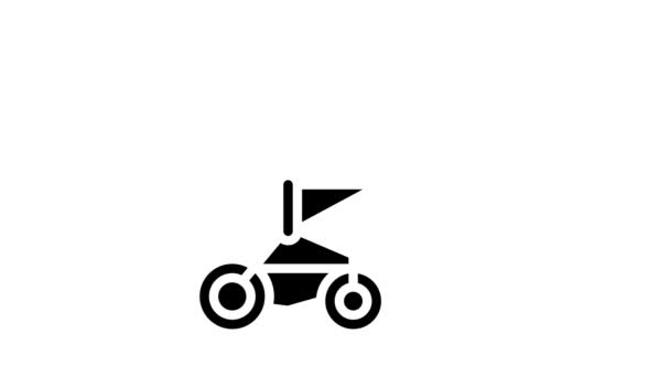 Stroller rental glyph icon animation — Stock Video
