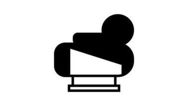 Oksijen doygunluk odası çizgi simgesi canlandırması