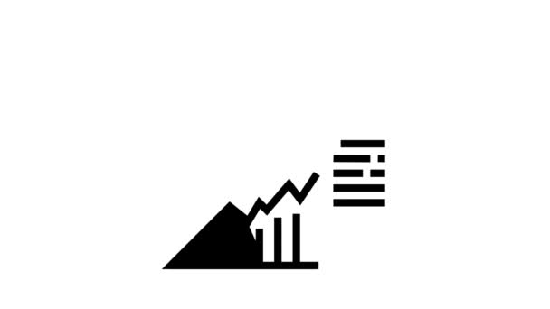 Crescita business glyph icona animazione — Video Stock