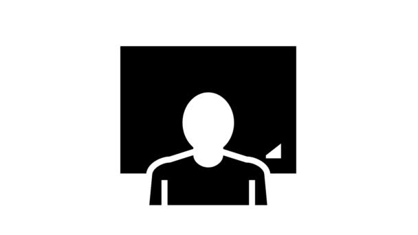 Menschliche Darstellung Glyphen-Icon-Animation — Stockvideo