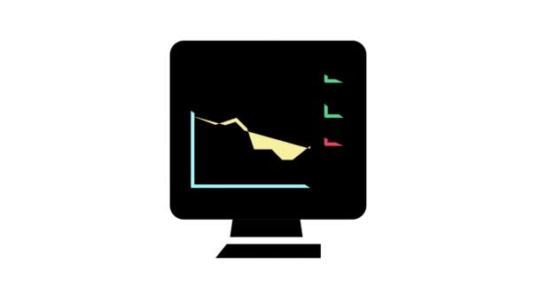Equipamento de navegação barco animação ícone de cor — Vídeo de Stock
