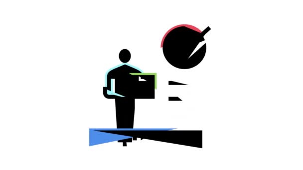 Client ha ricevuto l'animazione icona a colori del pacchetto — Video Stock