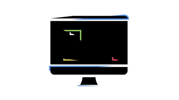Box internetový obchod barva ikona animace — Stock video