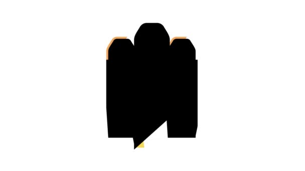 반쯤 자르거나 빈 카트리지 컬러 아이콘 애니메이션 — 비디오