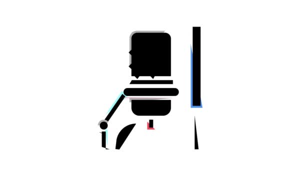 Mikrofon radioutrustning färg ikon animation — Stockvideo
