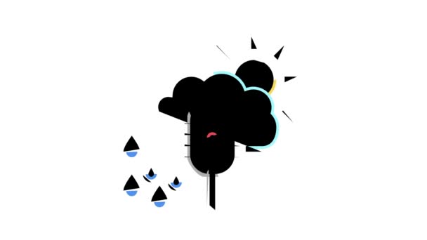 Animasi ikon warna saluran radio cuaca — Stok Video