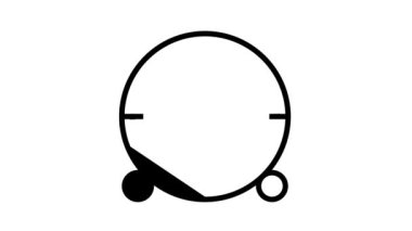 uçak pusula çizgi simgesi canlandırması