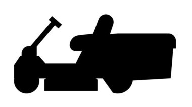 çim biçme makinesi çizgi simgesi canlandırması