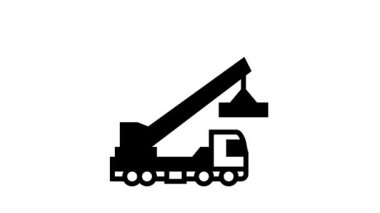 vinç kaldırma malzemeleri satır simgesi canlandırması