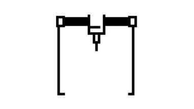 Düzen 3d yazıcı satırı simgesi canlandırması oluşturuluyor