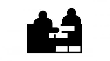 İnşaatçılar duvar çizgisi canlandırması oluşturuyorlar