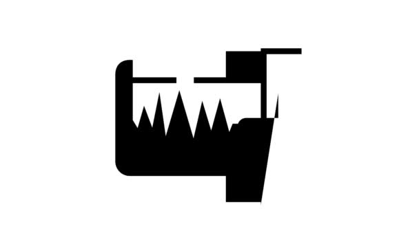 Animacja ikony urządzenia sejsmografu — Wideo stockowe