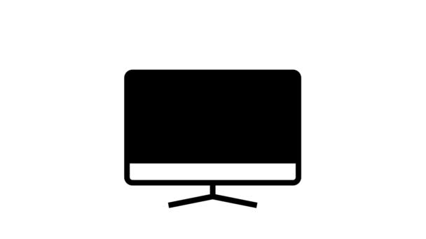 Smart monitor lijn pictogram animatie — Stockvideo